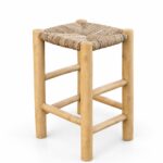 Teak Outdoor Narva Woven Stool