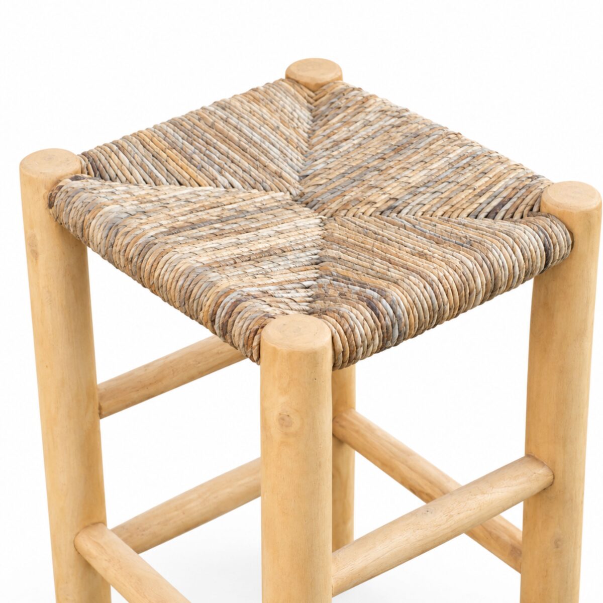 Teak Outdoor Narva Woven Stool