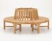 round teak tree bench