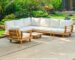 modular teak garden corner lounge sofa