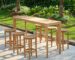 outdoor teak bar table & stool set