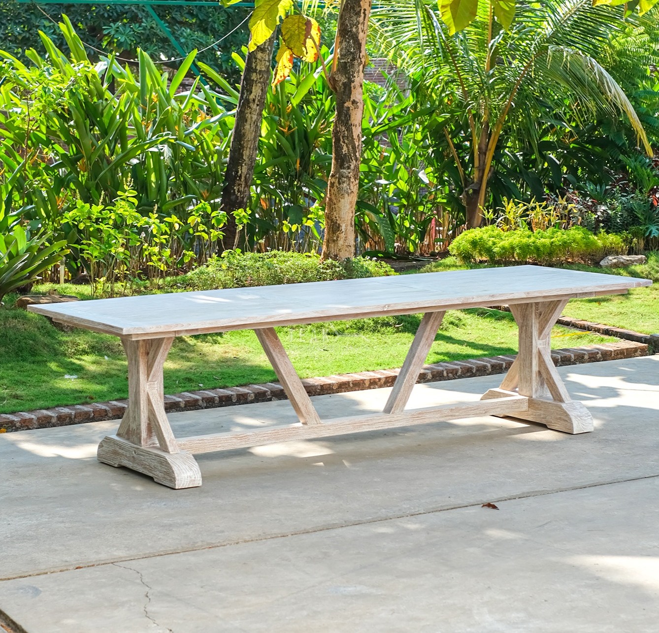 rustic teak dining table