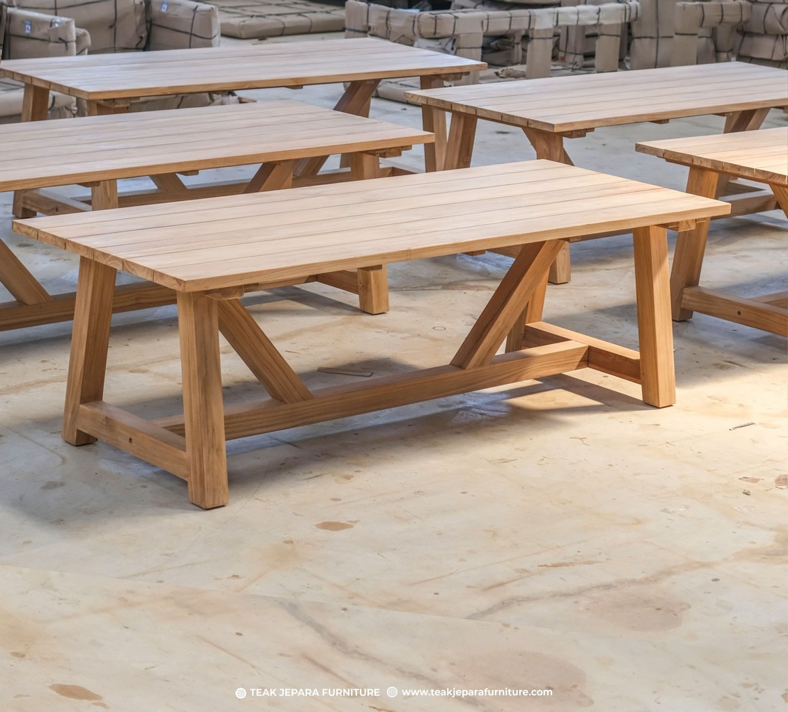teak outdoor dining table