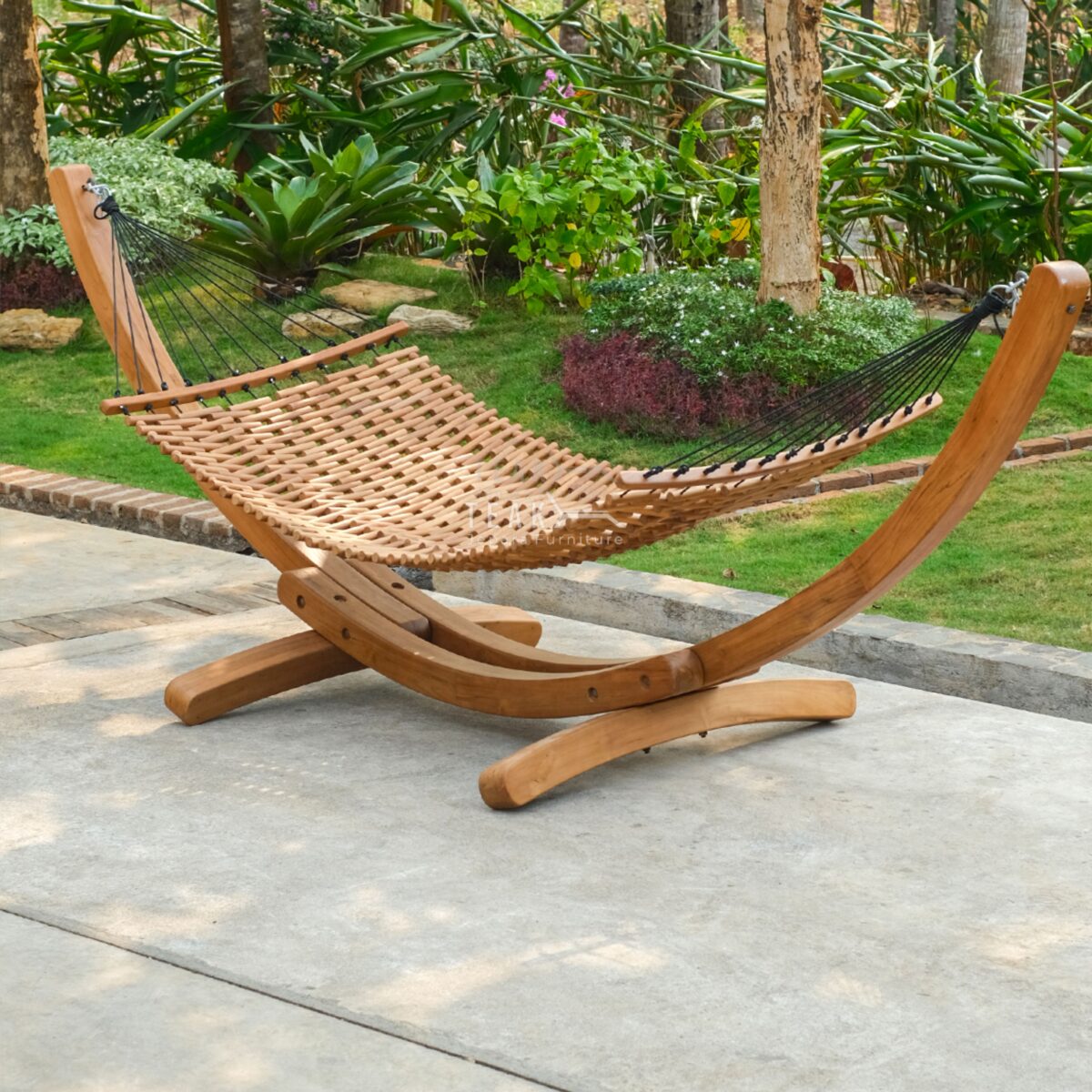 Teak Outdoor Solano Wooden Hammock Lounge