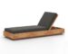 solid teak wood outdoor sun lounger