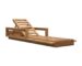 solid wood outdoor sun lounger