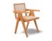 teak and rattan armchair