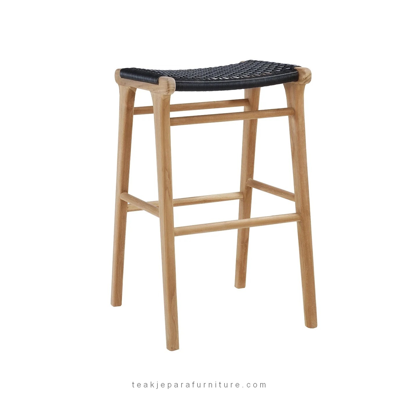 teak backless counter stool