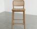 teak wood and rattan bar stool